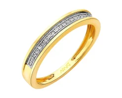 Apart Pierścionek z żółtego złota z diamentami - 0,06 ct - próba 585< Pierścionki