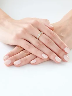 Apart Pierścionek z żółtego złota z diamentami - 0,06 ct - próba 585< Pierścionki