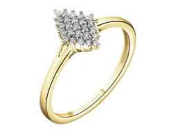 Apart Pierścionek z żółtego złota z diamentami - 0,12 ct - próba 585< Wszystkie