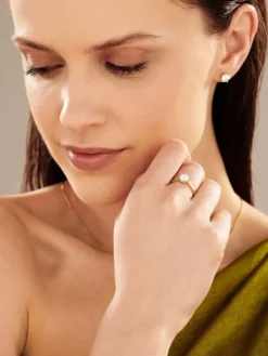 Apart Pierścionek z żółtego złota z brylantem - SI1/H - 1,00 ct - próba 750< Pierścionki