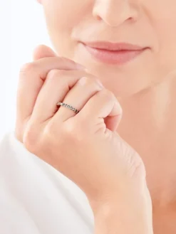 Apart Pierścionek z żółtego złota z czarnymi brylantami - 0,45 ct - próba 585< Pierścionki