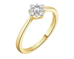 Apart Pierścionek z żółtego złota z brylantami - 0,15 ct - próba 585< Wszystkie