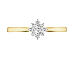 Apart Pierścionek z żółtego złota z brylantami - 0,15 ct - próba 585< Wszystkie