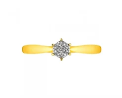 Apart Pierścionek z żółtego złota z diamentami - 0,02 ct - próba 375< Pierścionki