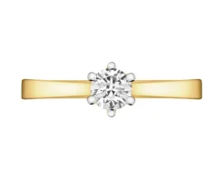 Clearance Apart Pierścionek z żółtego złota z brylantem - SI2/H - 0,40 ct - próba 750