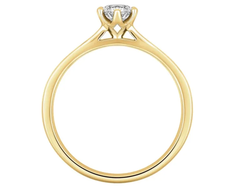 Clearance Apart Pierścionek z żółtego złota z brylantem - SI2/H - 0,40 ct - próba 750