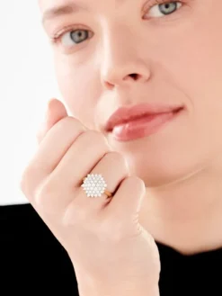 Clearance Apart Pierścionek z żółtego złota z brylantami - 1,00 ct - próba 585