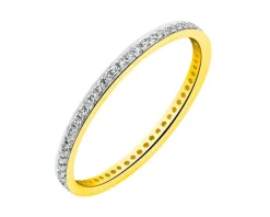 Best Apart Pierścionek z żółtego złota z diamentami - Eternity - 0,15 ct - próba 585