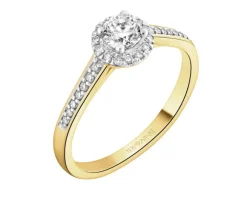Apart Pierścionek z żółtego złota z brylantami - 0,48 ct - próba 750< Pierścionki