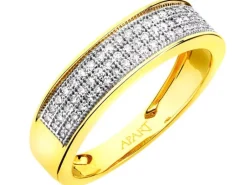 Clearance Apart Pierścionek z żółtego złota z diamentami - 0,19 ct - próba 585