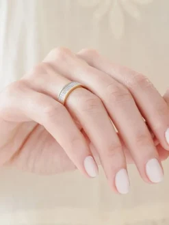 Clearance Apart Pierścionek z żółtego złota z diamentami - 0,19 ct - próba 585