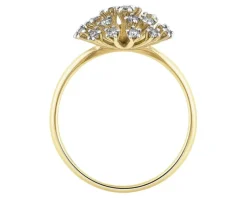 Clearance Apart Pierścionek z żółtego złota z brylantami - 0,32 ct - próba 585
