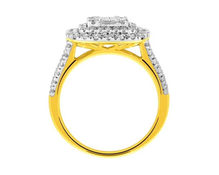 Online Apart Pierścionek z żółtego złota z diamentami - 1,00 ct - próba 585