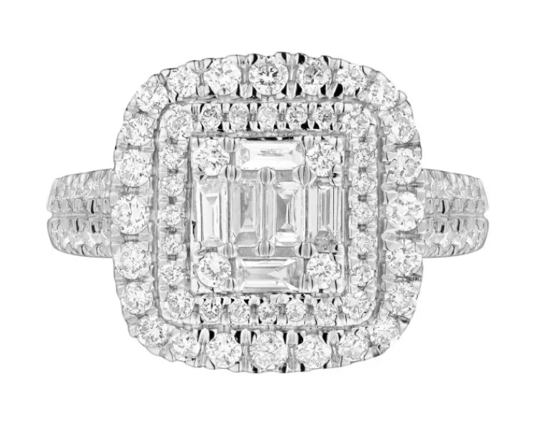 Online Apart Pierścionek z żółtego złota z diamentami - 1,00 ct - próba 585