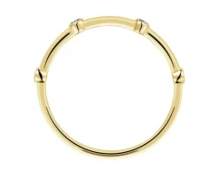 Apart Pierścionek z żółtego złota z diamentami - 0,03 ct - próba 375< Pierścionki