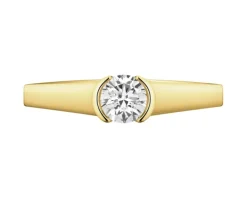 New Apart Pierścionek z żółtego złota z brylantem - 0,30 ct - próba 585