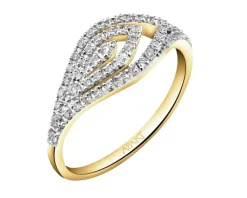 New Apart Pierścionek z żółtego złota z brylantami - 0,29 ct - próba 585