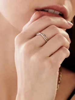 Apart Pierścionek z żółtego złota z diamentami - 0,05 ct - próba 375
