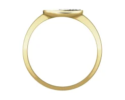 Apart Pierścionek z żółtego złota z diamentami - yin yang - 0,012 ct - próba 375< Pierścionki
