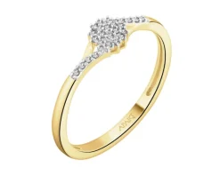 Apart Pierścionek z żółtego złota z diamentami - 0,06 ct - próba 375< Pierścionki