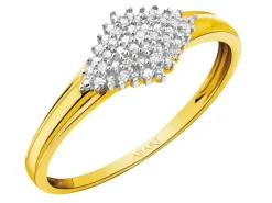 Apart Pierścionek z żółtego złota z diamentami - 0,08 ct - próba 375< Pierścionki