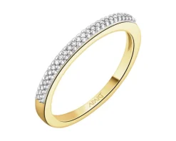 Apart Pierścionek z żółtego złota z diamentami - 0,06 ct - próba 375< Pierścionki