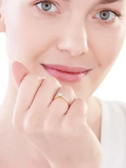 New Apart Pierścionek z żółtego złota z brylantami - 0,31 ct - próba 750