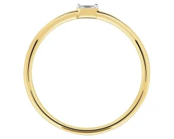 Apart Pierścionek z żółtego złota z diamentem - 0,02 ct - próba 375