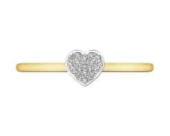 Apart Pierścionek z żółtego złota z brylantami - serce - 0,03 ct - próba 585< Wszystkie