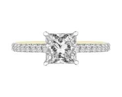 Apart Pierścionek z żółtego złota z diamentami laboratoryjnymi - 1,75 ct - próba 750< Pierścionki