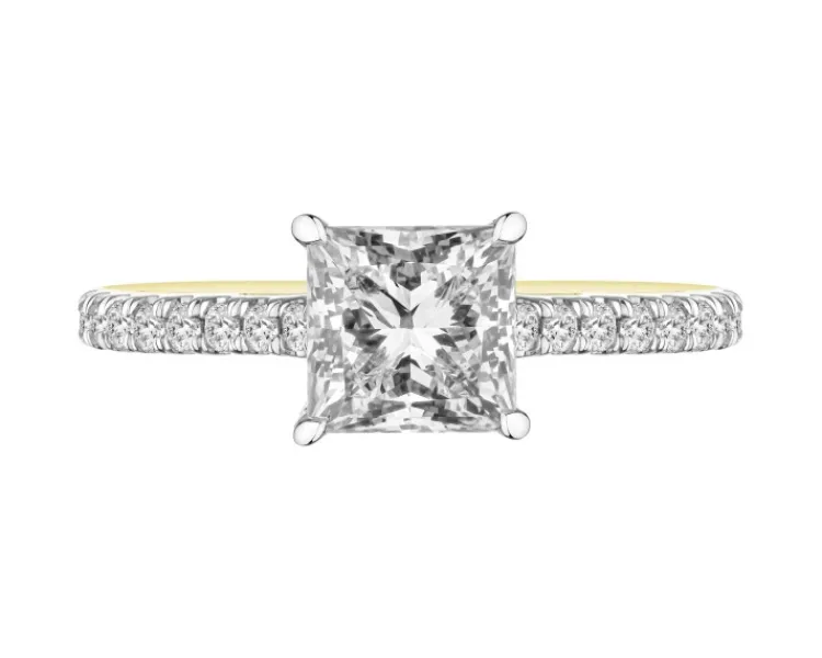 Apart Pierścionek z żółtego złota z diamentami laboratoryjnymi - 1,75 ct - próba 750< Pierścionki