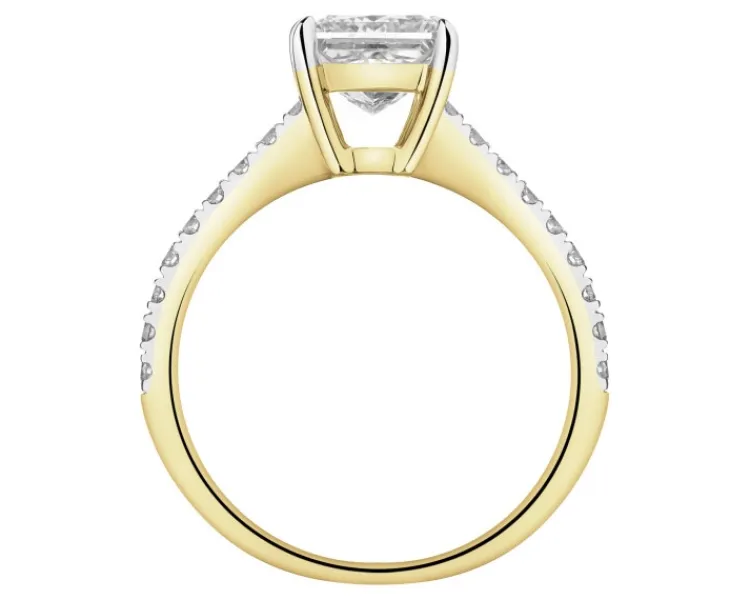 Apart Pierścionek z żółtego złota z diamentami laboratoryjnymi - 1,75 ct - próba 750< Pierścionki
