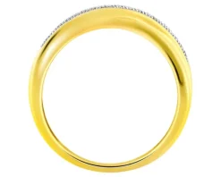 Apart Pierścionek z żółtego złota z diamentami - 0,08 ct - próba 585< Pierścionki