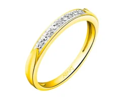 Apart Pierścionek z żółtego złota z diamentami - 0,02 ct - próba 375< Pierścionki