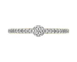 Apart Pierścionek z żółtego złota z diamentami - 0,10 ct - próba 585