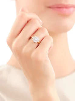 Online Apart Pierścionek z żółtego złota z brylantami - 0,75 ct - próba 585