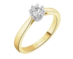 Apart Pierścionek z żółtego złota z brylantem - 0,40 ct - próba 750< Wszystkie