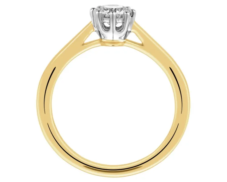 Apart Pierścionek z żółtego złota z brylantem - 0,40 ct - próba 750< Wszystkie