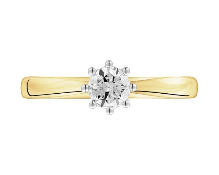 Apart Pierścionek z żółtego złota z brylantem - 0,40 ct - próba 750< Wszystkie
