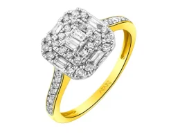 Apart Pierścionek z żółtego złota z diamentami - 0,40 ct - próba 585< Pierścionki