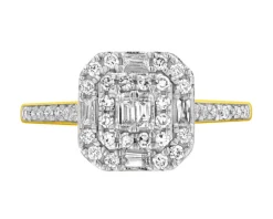 Apart Pierścionek z żółtego złota z diamentami - 0,40 ct - próba 585< Pierścionki