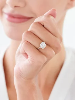 Apart Pierścionek z żółtego złota z diamentami - 0,40 ct - próba 585< Pierścionki