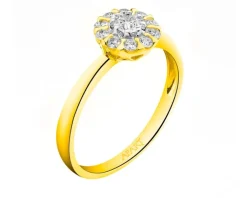 Apart Pierścionek z żółtego złota z brylantami - 0,33 ct - próba 585< Pierścionki