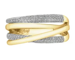 New Apart Pierścionek z żółtego złota z diamentami - 0,13 ct - próba 585