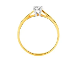 Apart Pierścionek z żółtego złota z brylantem - serce - 0,10 ct - próba 585