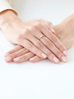 Apart Pierścionek z żółtego złota z brylantami - 0,10 ct - próba 585