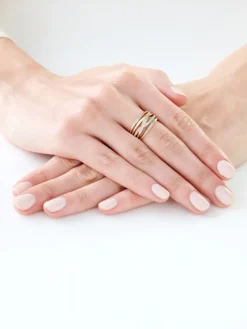 Apart Pierścionek z żółtego złota z diamentami - 0,15 ct - próba 585< Pierścionki