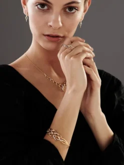 Apart Pierścionek z żółtego złota z diamentami - 0,15 ct - próba 585< Pierścionki