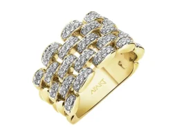 Apart Pierścionek z żółtego złota z brylantami - 0,68 ct - próba 585< Wszystkie