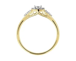 Apart Pierścionek z żółtego złota z diamentami - 0,15 ct - próba 585< Pierścionki